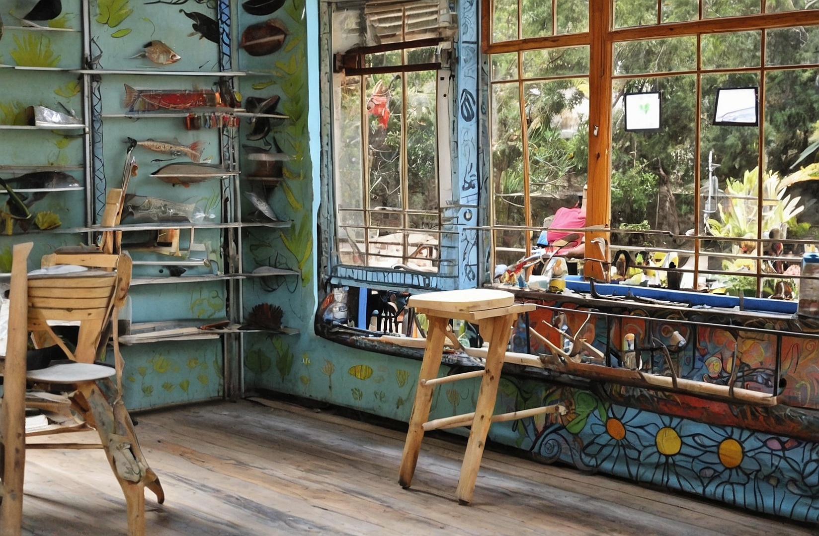 Puerta de aluminio creativa